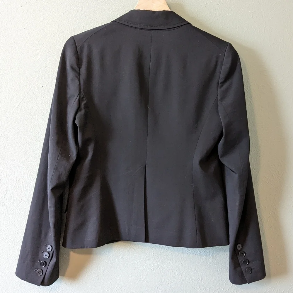 theory black wool blazer size 8 - Picture 5 of 7